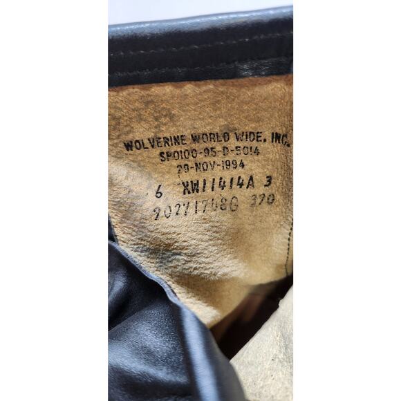 1994 WOLVERINE World Wide Military‎ Steel Toe Combat Boots Size 6 main image 6